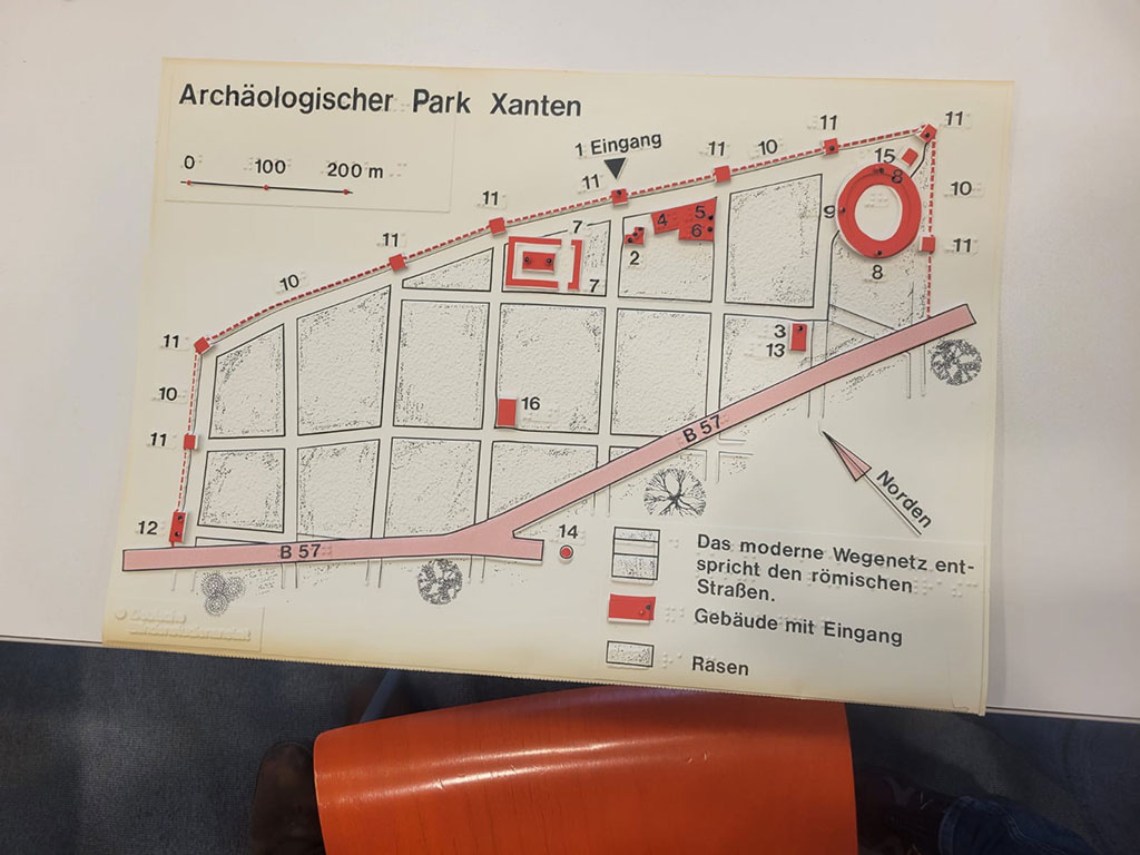 Lageplan des Archäologischen Parks Xanten